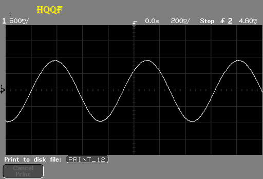 Měření zesilovače HQQF sínus 1400kHz