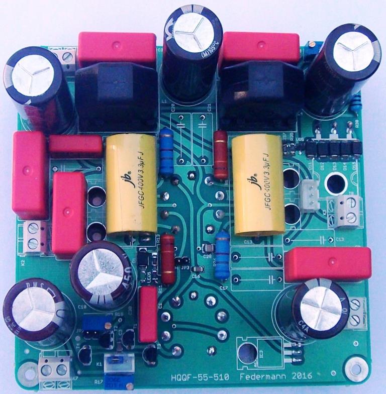 Symetrický, elektronkový předzesilovač HQQF-55-510