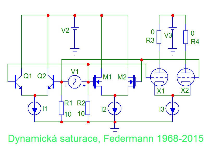 Dynamická saturace u elektronek, vacuum tube amp